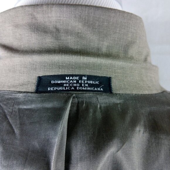 J Ferrar 40L 3 Button Light Brown Birdseye Suit Blazer - Picture 9 of 11